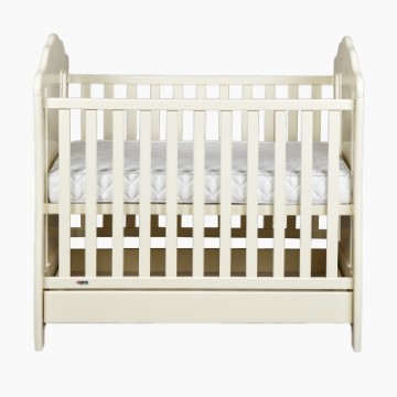 Pătuț din lemn pentru bebeluși Afrodita, culoare fildeș